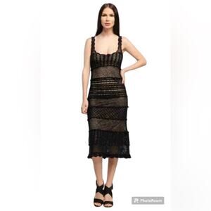 🆕 PINKO Crochet black dress - L